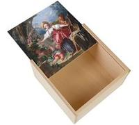 Boite Coffret en Bois - Fabulous - Fragonard Le colin Maillard (11 x 11 x 3,5 cm) Multicolore G