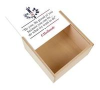 Boite Coffret en Bois - Fabulous - François Hollande - Discours en Anglais (11 x 11 x 3,5 cm) Multicolore