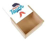 Boite Coffret en Bois - Fabulous - French Touch (11 x 11 x 3,5 cm) Multicolore G