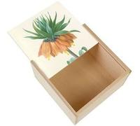 Boite Coffret en Bois - Fabulous - Fritillaire Imperiale Illustration Botanique Ancienne (11 x 11 x 3,5 cm) Multicolore G