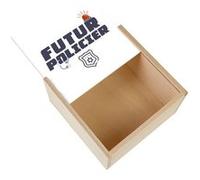 Boite Coffret en Bois - Fabulous - Futur Policier (11 x 11 x 3,5 cm) Multicolore