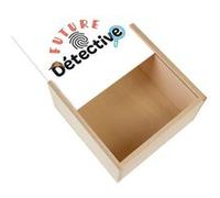 Boite Coffret en Bois - Fabulous - Future Détective (11 x 11 x 3,5 cm) Multicolore G