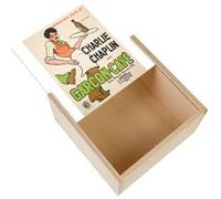 Boite Coffret en Bois - Fabulous - Garçon de Café Chalie Chaplin (11 x 11 x 3,5 cm) Multicolore G