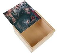 Boite Coffret en Bois - Fabulous - Gondolier dans les Canaux de Venise (11 x 11 x 3,5 cm) Multicolore G