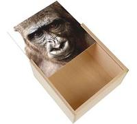 Boite Coffret en Bois - Fabulous - Gorille Photo Gros Plan Visage (11 x 11 x 3,5 cm) Multicolore G
