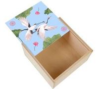 Boite Coffret en Bois - Fabulous - Grue en Vol Style Japonais (11 x 11 x 3,5 cm) Multicolore G