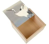 Boite Coffret en Bois - Fabulous - Grue Estampe Japonaise (11 x 11 x 3,5 cm) Multicolore G