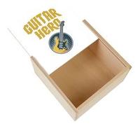 Boite Coffret en Bois - Fabulous - Guitar Hero Rock (11 x 11 x 3,5 cm) Multicolore