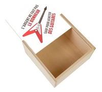 Boite Coffret en Bois - Fabulous - Guitare Electrique - L'argent ne Fait Pas le Bonheur (11 x 11 x 3,5 cm) Multicolore G