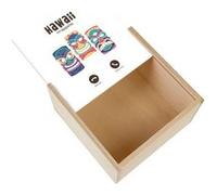 Boite Coffret en Bois - Fabulous - Hawaii M'Appelle Tiki (11 x 11 x 3,5 cm) Multicolore G