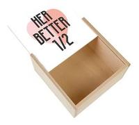 Boite Coffret en Bois - Fabulous - Her Better Half (11 x 11 x 3,5 cm) Multicolore G