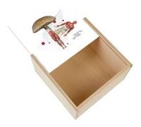 Boite Coffret en Bois - Fabulous - Homme Champignon Anatomie (11 x 11 x 3,5 cm) Multicolore G