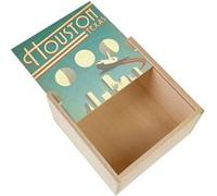 Boite Coffret en Bois - Fabulous - Houston Texas Affiche Vintage (11 x 11 x 3,5 cm) Multicolore G