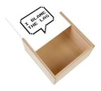 Boite Coffret en Bois - Fabulous - I Blame the Lag 8 Bits Pixel (11 x 11 x 3,5 cm) Multicolore G