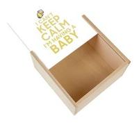 Boite Coffret en Bois - Fabulous - I can't Keep Calm I'm Having a Baby (11 x 11 x 3,5 cm) Multicolore G
