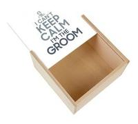 Boite Coffret en Bois - Fabulous - I can't Keep Calm I'm the Groom (11 x 11 x 3,5 cm) Multicolore
