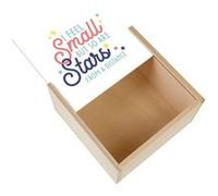 Boite Coffret en Bois - Fabulous - I Feel Small But So Are Stars (11 x 11 x 3,5 cm) Multicolore G