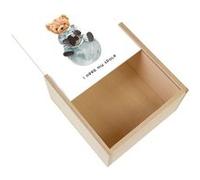 Boite Coffret en Bois - Fabulous - I Need My Space Ourson Astronaute (11 x 11 x 3,5 cm) Multicolore G