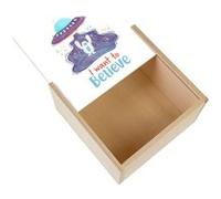 Boite Coffret en Bois - Fabulous - I want to Believe Yeti (11 x 11 x 3,5 cm) Multicolore
