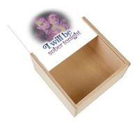 Boite Coffret en Bois - Fabulous - I will be Sober Tonight (11 x 11 x 3,5 cm) Multicolore