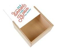 Boite Coffret en Bois - Fabulous - Ils Dorment Je Peux me Réveiller (11 x 11 x 3,5 cm) Multicolore