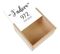 Boite Coffret en Bois - Fabulous - J'Adore 972 Martinique Departement Fort De France (11 x 11 x 3,5 cm) Multicolore G