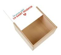 Boite Coffret en Bois - Fabulous - J'ai encore oublié la Saint-Valentin (11 x 11 x 3,5 cm) Multicolore
