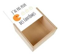 Boite Coffret en Bois - Fabulous - J'ai pas peur des Fantomes (11 x 11 x 3,5 cm) Multicolore G