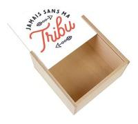 Boite Coffret en Bois - Fabulous - Jamais sans ma Tribu (11 x 11 x 3,5 cm) Multicolore