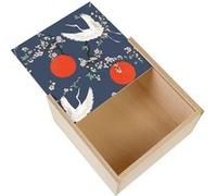Boite Coffret en Bois - Fabulous - Japon Grue Estampe (11 x 11 x 3,5 cm) Multicolore G