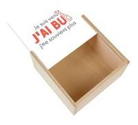 Boite Coffret en Bois - Fabulous - Je suis venu, J'ai bu (11 x 11 x 3,5 cm) Multicolore G