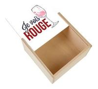 Boite Coffret en Bois - Fabulous - Je Vois Rouge (11 x 11 x 3,5 cm) Rouge G