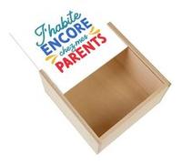 Boite Coffret en Bois - Fabulous - J'habite Encore Chez Mes Parents (11 x 11 x 3,5 cm) Multicolore