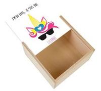 Boite Coffret en Bois - Fabulous - J'M'En Fous Je Suis Une Licorne (11 x 11 x 3,5 cm) Multicolore G