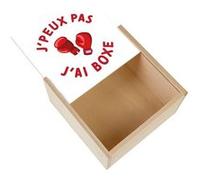 Boite Coffret en Bois - Fabulous - J'peux j'ai boxe (11 x 11 x 3,5 cm) Multicolore G