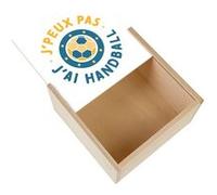 Boite Coffret en Bois - Fabulous - J'peux pas j'ai Handball (11 x 11 x 3,5 cm) Multicolore G