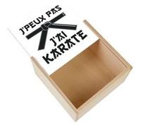 Boite Coffret en Bois - Fabulous - J'peux pas j'ai Karate (11 x 11 x 3,5 cm) Multicolore G