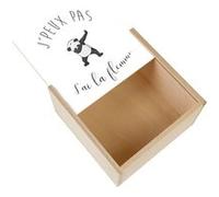 Boite Coffret en Bois - Fabulous - J'Peux Pas J'Ai La Flemme le Dab du Panda (11 x 11 x 3,5 cm) Multicolore G