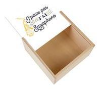 Boite Coffret en Bois - Fabulous - J'peux pas j'ai Saxophone (11 x 11 x 3,5 cm) Multicolore G