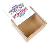 Boite Coffret en Bois - Fabulous - J'peux pas j'ai Ufologie (11 x 11 x 3,5 cm) Multicolore G