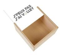 Boite Coffret en Bois - Fabulous - J'peux pas j'ai volley (11 x 11 x 3,5 cm) Multicolore G