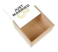Boite Coffret en Bois - Fabulous - Just Married (11 x 11 x 3,5 cm) Multicolore G