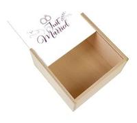 Boite Coffret en Bois - Fabulous - Just Married (11 x 11 x 3,5 cm) Multicolore G