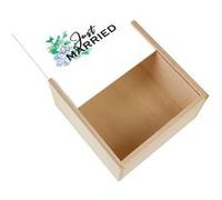 Boite Coffret en Bois - Fabulous - Just MarriedFleurs Bleues (11 x 11 x 3,5 cm) Multicolore G