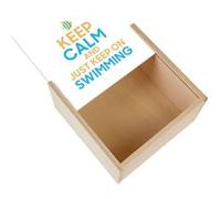 Boite Coffret en Bois - Fabulous - Keep Calm and Keep on Swimming (11 x 11 x 3,5 cm) Multicolore G