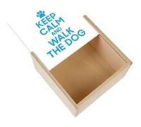 Boite Coffret en Bois - Fabulous - Keep Calm and Walk the Dog (11 x 11 x 3,5 cm) Multicolore G