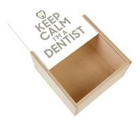 Boite Coffret en Bois - Fabulous - Keep Calm I'm a Dentist (11 x 11 x 3,5 cm) Multicolore G
