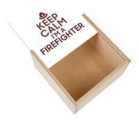 Boite Coffret en Bois - Fabulous - Keep Calm I'm a Firefighter (11 x 11 x 3,5 cm) Multicolore G