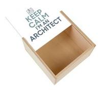 Boite Coffret en Bois - Fabulous - Keep Calm I'm an Architect (11 x 11 x 3,5 cm) Multicolore G