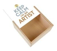 Boite Coffret en Bois - Fabulous - Keep Calm I'm an Artist (11 x 11 x 3,5 cm) Multicolore G
